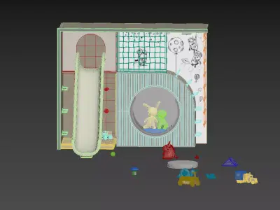Natural Whimsy Wabi-Sabi Kids  Play Nook Set 3D model