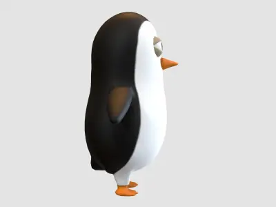 simple cartoon penguin  3D model