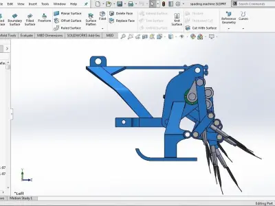 spading machine - 3d model 3D model