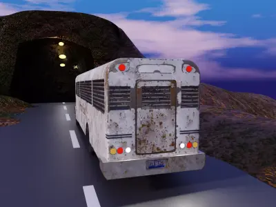 Prisoner Transport Bus Realistic 3D Model for Games and Renders 3D model