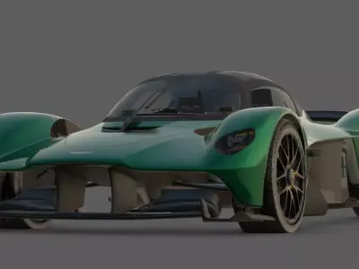 2022 Aston Martin Valkyrie Spider 3D Model  F1 Technology 3D model
