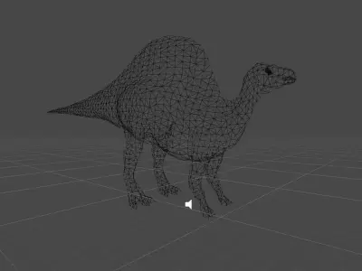 Ouranosaurus Animated Model Low-poly 3D model