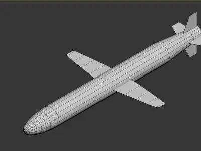 Tomahawk Cruise Missile BGM-109  Low-poly 3D model