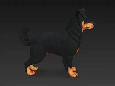 Dog Realistic 3D Model Basic - Low Poly Realistic Low-poly 3D model purchase
