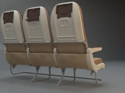airplane passenger seat 3D model