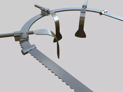 Bookwalter Retractor Low-poly 3D model