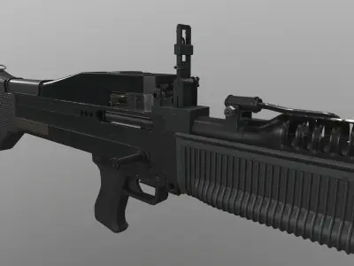 M 60 LMG Low-poly 3D model
