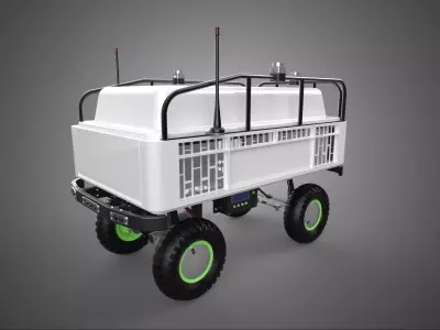 SMART COURIER ROVER ROBOT CART DELIVERY DRONE WAGON TROLLEY BOT 3D model