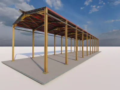 Warehouse-Warehouse Building 3D model purchase