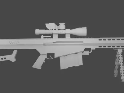 Sniper rifle gun 3d model Low-poly 3D model