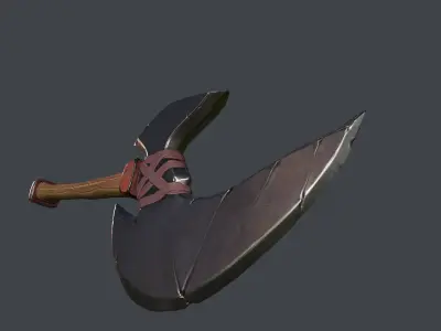Stylized Big Axe Low-poly 3D model purchase