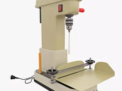 Sewing machine for fastening printed materials 3D model
