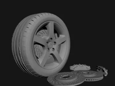 wheel Volvo S60 8 3D model
