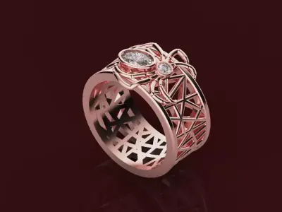 Antique Spider Ring 3D print model