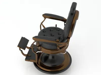 Alesso Professional Barber Chair black 3D model