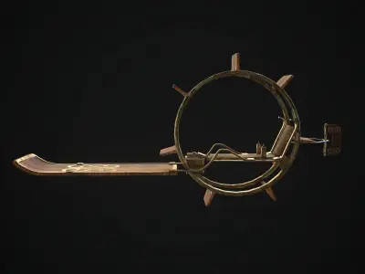 Desert monowheel Low-poly 3D model