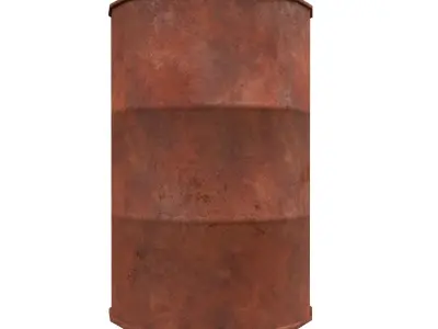  Low-poly 3D model rusty metal barrel Free low-poly 3D model