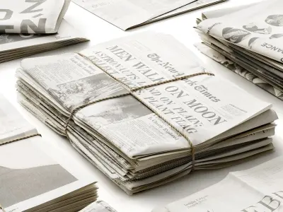 Newspapers 3D model