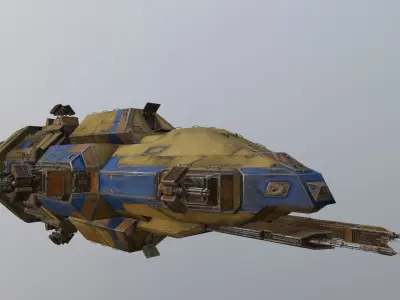 military spaceship 3D model