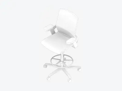 Chair - Office - Worksmart - Counter - Type 3 Low-poly 3D model
