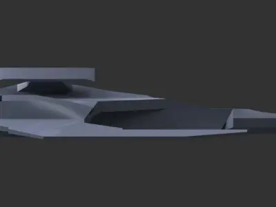 Shockwave futuristic spacecraft 3D print model