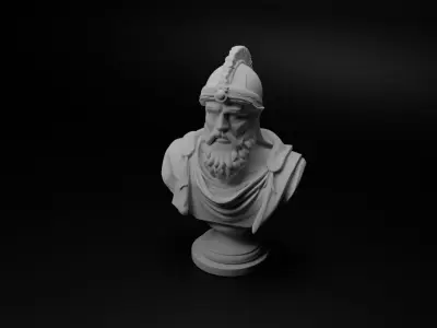 Berber Warrior Bust Chess 3D print model purchase