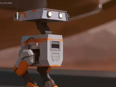  AI Scout Surveillance Bot White Orange 
