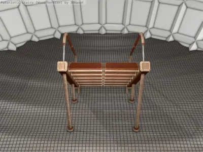 Wood Stairs - Construction Element 20 Low-poly 3D model