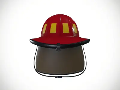 Fire safety helmet 3D model