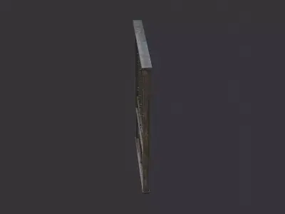 Metal Exterior Gate with Iron Bars Low-poly 3D model