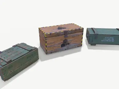 Loot Boxes 01 Low-poly 3D model