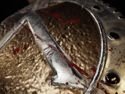 Spartan shield and sword 3D model