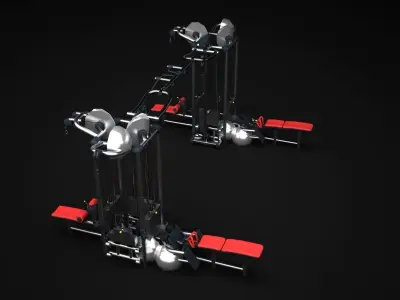 Multistation Fitness Cable Machine 3D model buy