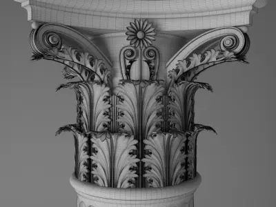 Column - Corinthian Order 3D model