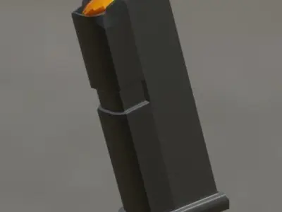 animated lowpoly glock43 pistol Low-poly 3D model