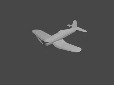 Lowpoly F4U plane Free 3D model