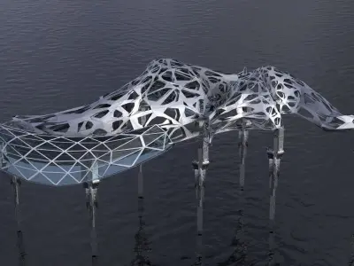 Dark Alien Hybrid base design Exterior 5 3D model
