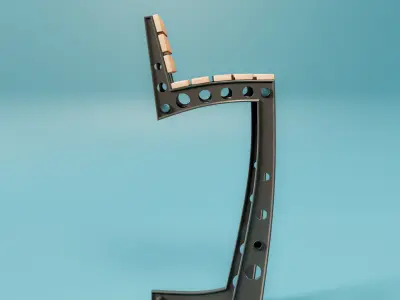 Industrial bar stool chair  3D model