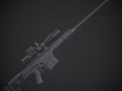 Barrett Model 98b Low-poly 3D model