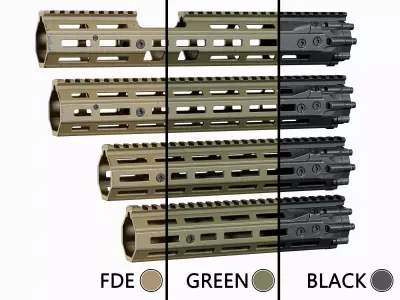 AR 15 Tactical Modular Handguards Daniel Defence RIS 3 III Low-poly 3D model