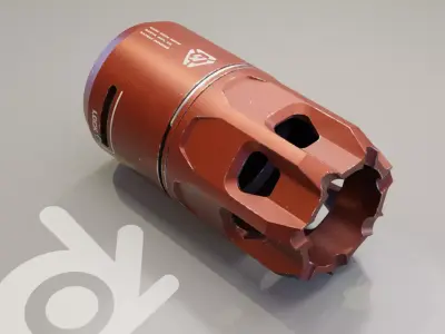 Strike Industries Oppressor Flash Hider blender model 3D model