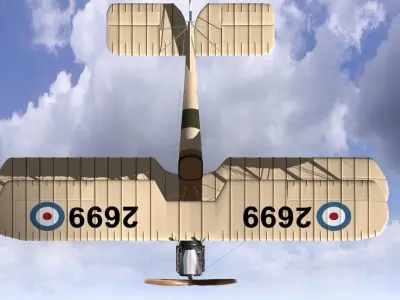 Royal Aircraft Factory BE2c AI 3D model