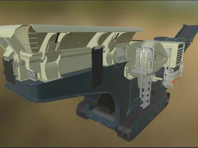 Mobile Jaw Crusher  3D model