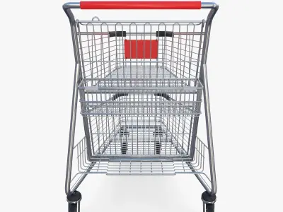 Shopping cart v4 3D model