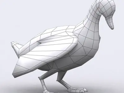 3DRT - Duck Low-poly 3D model