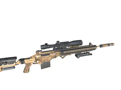 30-ASW338-gun model 3d game ready model Low-poly 3D model Low-poly 3D model