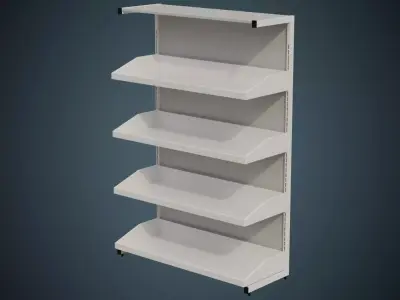 Medical Shelf 1A Low-poly 3D model