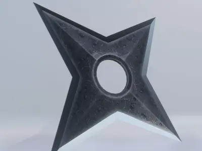 AdiltonMade-Shuriken 2k Free low-poly 3D model