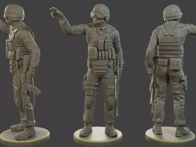 CzechSlovak Police Tactical Unit CPTU1 006 3D print model