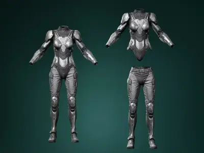 Sci-fi cloth Kara 3D model